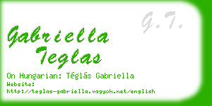 gabriella teglas business card